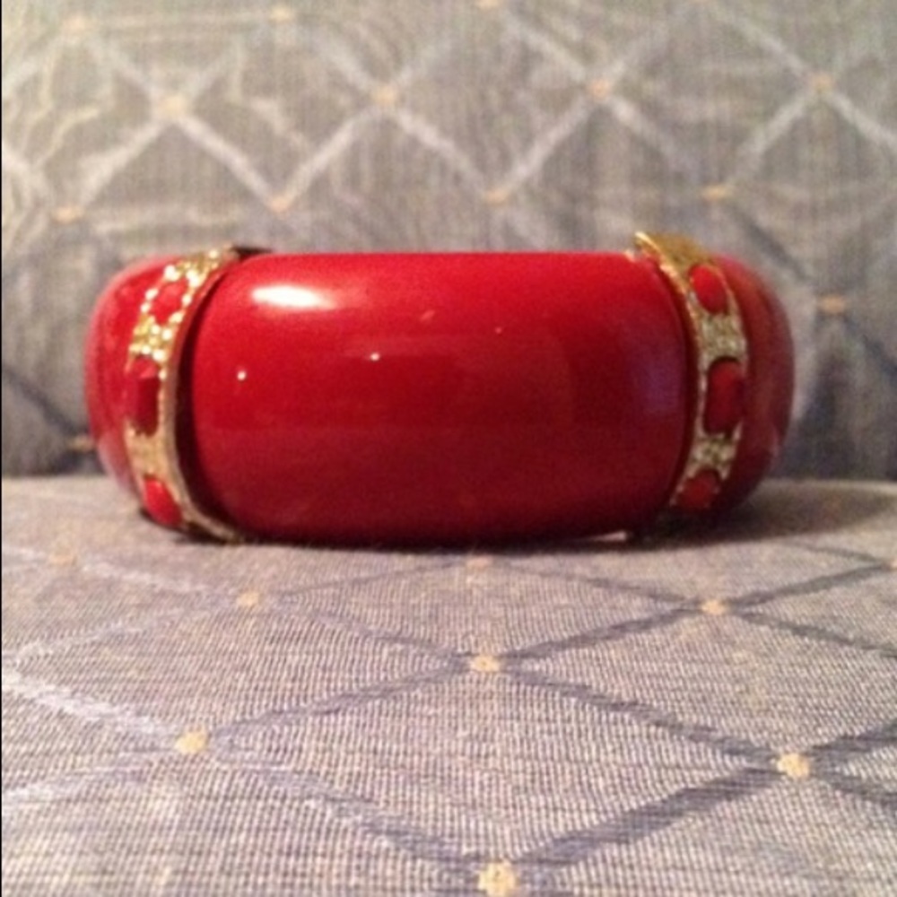 ❤️ RETRO RED HEAVY PLASTIC BANGLE ❤️